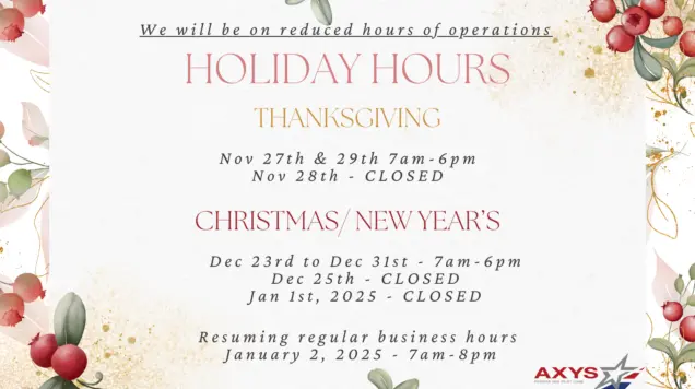 HOLIDAY HOURS 1